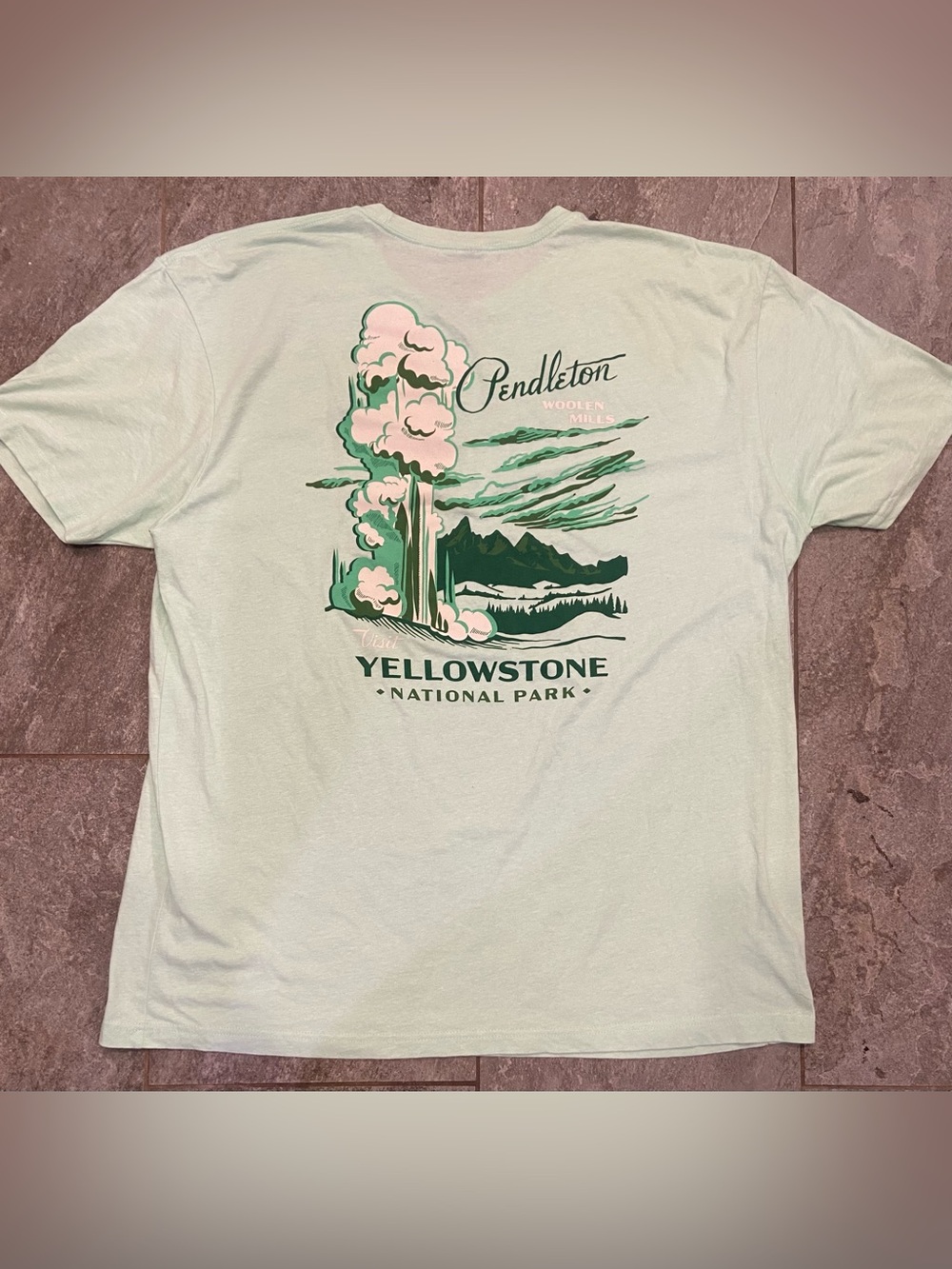 Pendleton Yellowstone Graphic Tee - Mint Green - Men’s XXL
